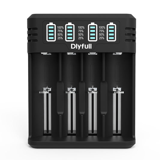 Dlyfull M4S 4 Bays USB Universal Charger For 3.6/3.7V Li-ion LiFePO4、1.2V Ni-Mh/cd Batteries