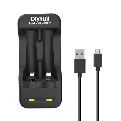 Dlyfull U2 2 Bays USB Ni-MH/CD Battery Charger For 1.2V Ni-MH/CD AA AAA Batteries