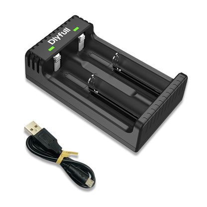 Dlyfull U3B 2 Bays USB Li-ion Battery Charger For 3.6V/3.7V Li-ion Battery.