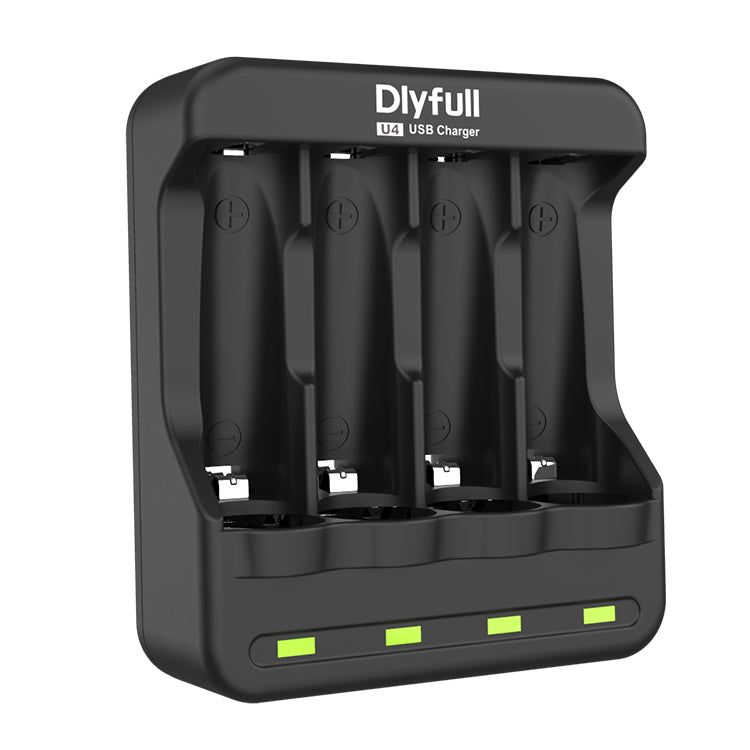 Dlyfull U4 4 Bays USB Charger For Ni-MH/CD Batteries For 1.2V  AA AAA Batteries