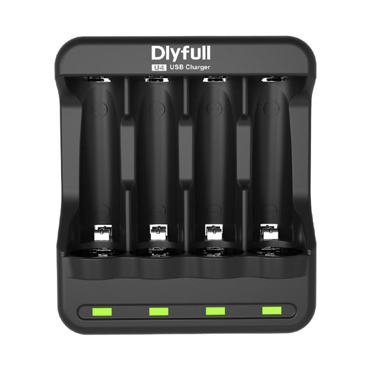 Dlyfull U4 4 Bays USB Charger For Ni-MH/CD Batteries For 1.2V  AA AAA Batteries