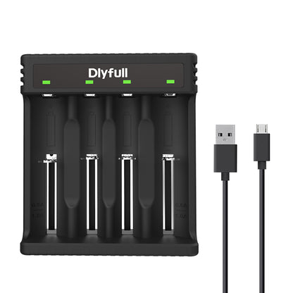 Dlyfull U5 Battery Charger Type C USB Charger Li-ion Battery Charger for 3.7V Li-ion 18650 22650 21700 24500  batteries