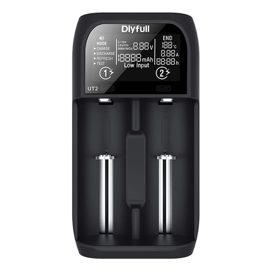 Dlyfull UT2 2Bays USB Universal Test Charger For Li-ion,LiFePO4 and Ni-Mh Batteries