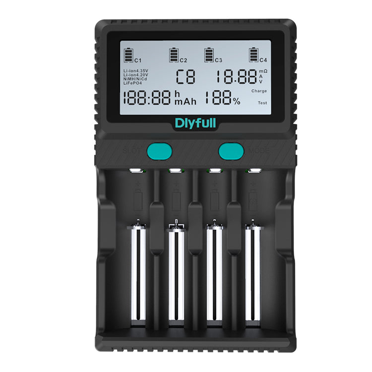 New Dlyfull A4L 4 Slots Universal Battery Charger with Test, Refresh, Discharge Function