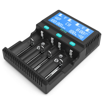 Dlyfull Smart A4 6 slots Universal Ni-MH Li-ion LiFePO4 Battery Charger with Discharge Test Function