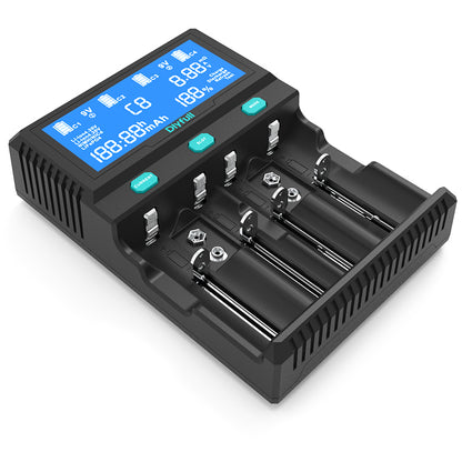 Dlyfull Smart A4 6 slots Universal Ni-MH Li-ion LiFePO4 Battery Charger with Discharge Test Function