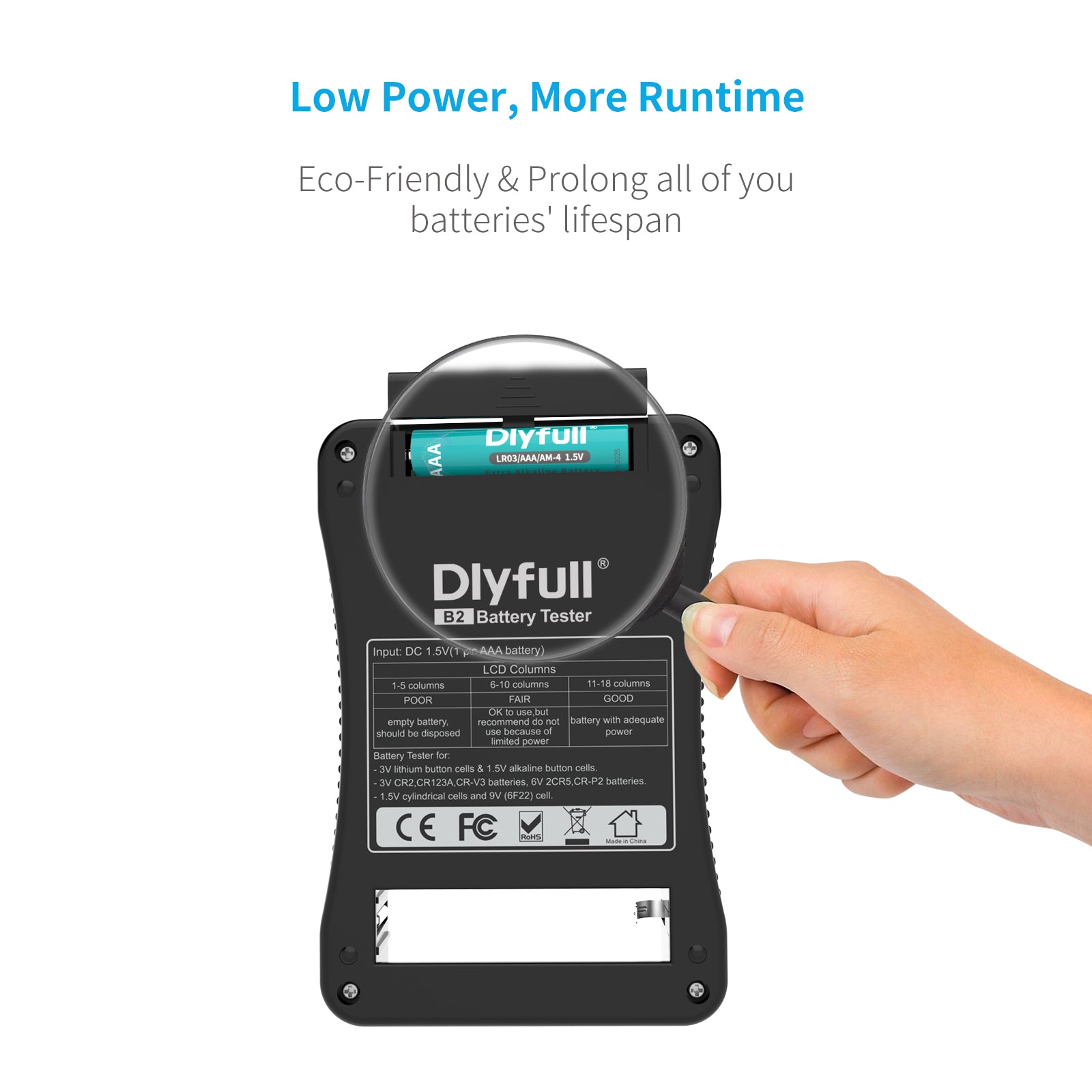 Dlyfull Battery Tester With Lcd Display 8673