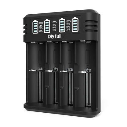 New Dlyfull 4 Slots Universal Smart Fast Charger with Battery Power Indicator