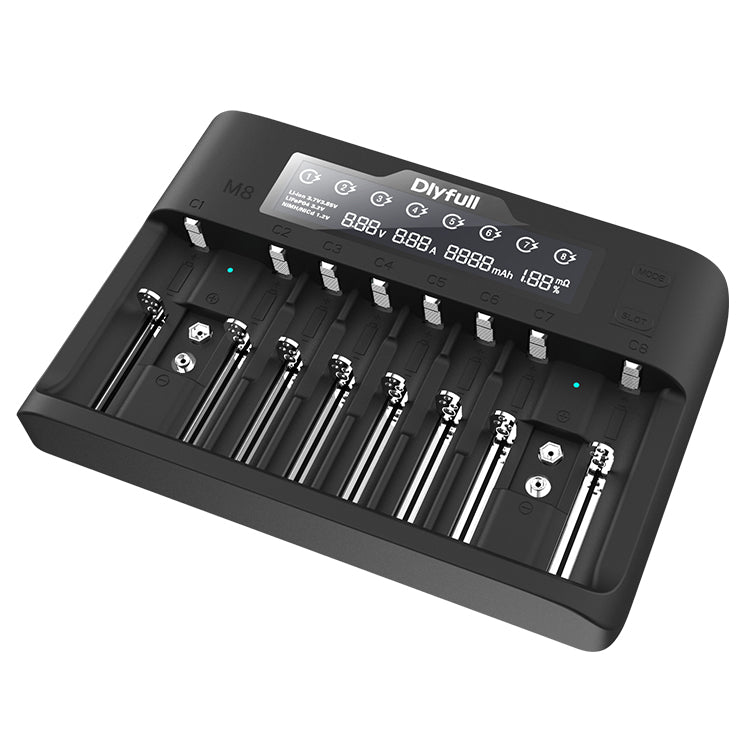 Dlyfull M8 10 Slots Universal Battery Charger for Ni-MH Li-ion LiFePO4 Dlyfull M8 10 Slots Universal Battery Charger for Ni-MH Li-ion LiFePO4