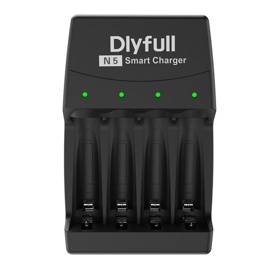 Dlyfull N5 4 Slots Smart Alkaline NiMH AA AAA Smart Battery Charger with Temperature Protection
