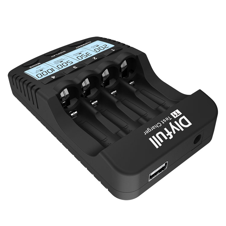 Dlyfull T1 4 Slots Smart Ni-MH AA AAA Test Charger with Discharge, Refresh Function