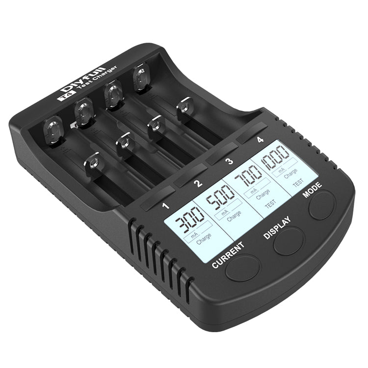 Dlyfull T4 4 Slots Universal Battery Charger with USB output Test Refresh Discharge function