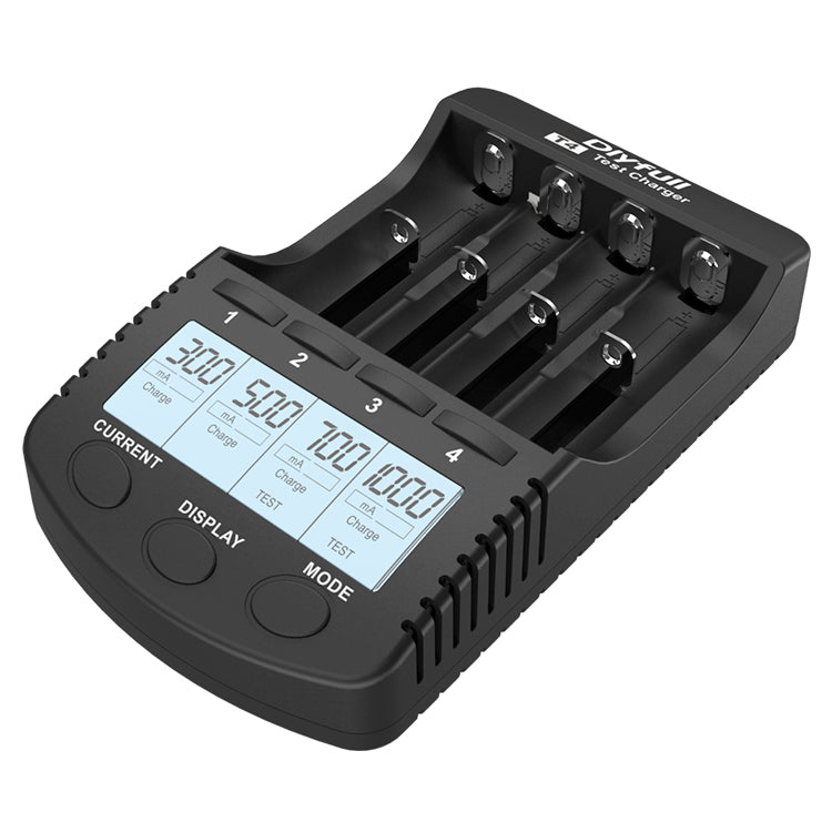 Dlyfull T4 4 Slots Universal Battery Charger with USB output Test Refresh Discharge function